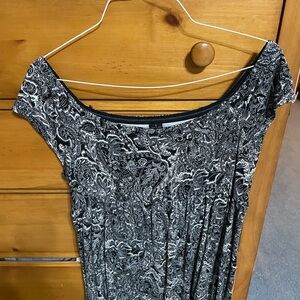 Black and White Paisley Shirt